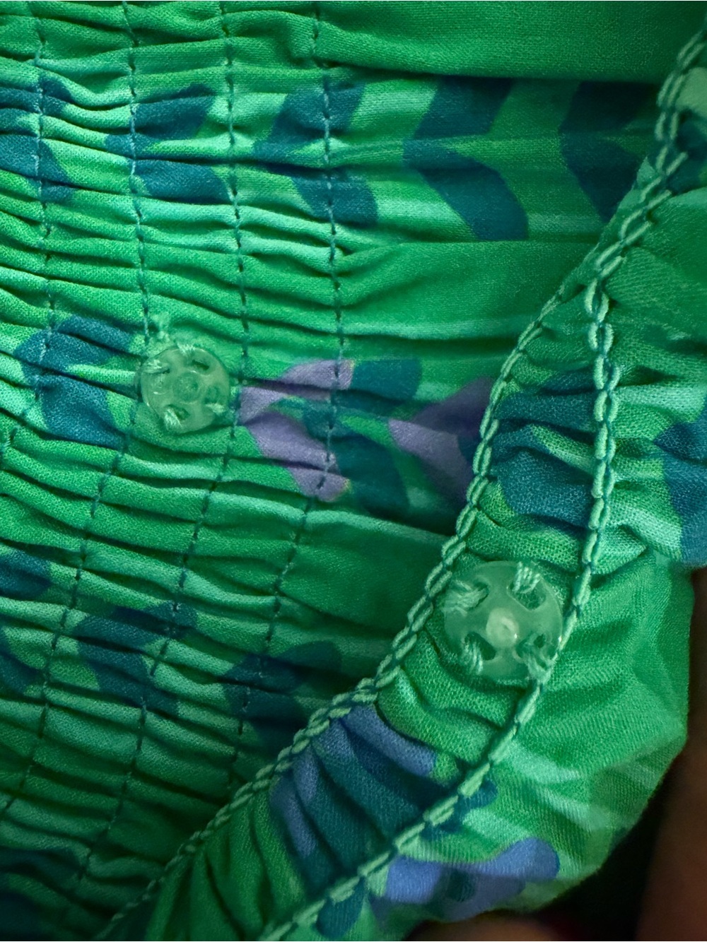 Umgee Green and Blue Printed Maxi Dress - Picture 2 of 4